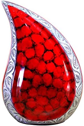 eSplanade Teardrop Cremation Urn in Fiery Red