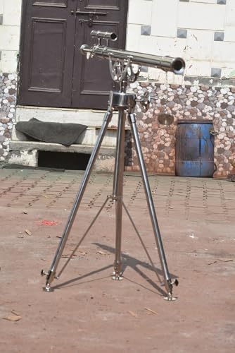 Nautical Brass Anchor Telescope with Steel Tripod Stand