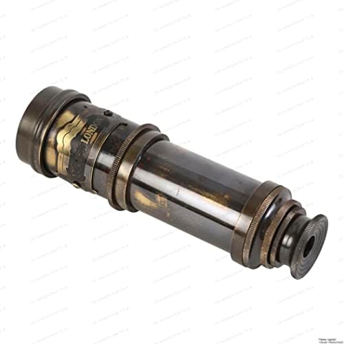 Vintage Brass Spyglass Telescope with Wooden Box