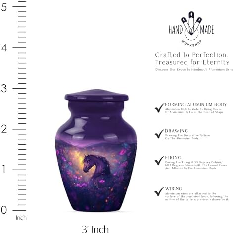Stylish Horse Urn for Human Ashes - Set of 2