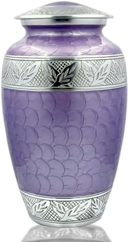 Handcrafted Urn for Ashes - Light Purple Finish