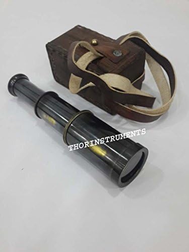 Antique Nautical Brass Pirate Spyglass Telescope Decor
