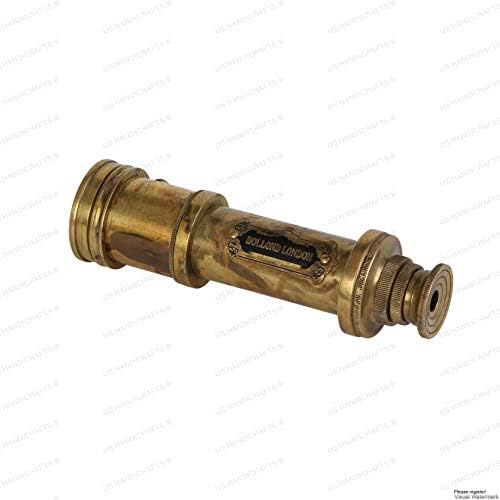 Antique Style Brass Telescope with Lid 16 Inch Marine Spyglass