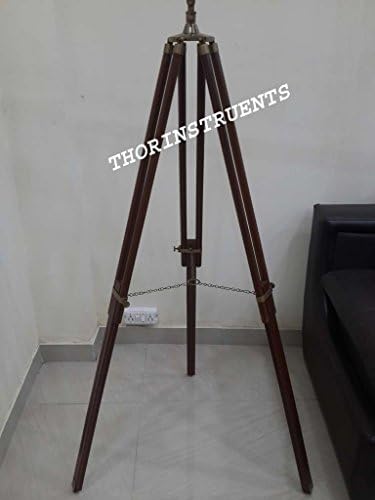Handcraft Nautical Decor Floor Standing Brass Telescope with Stand
