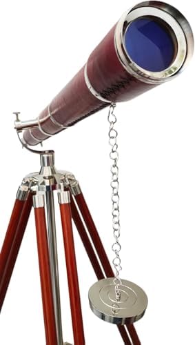 Vintage Maritime Anchor Master Telescope with Brass Nickel Chrome Finish