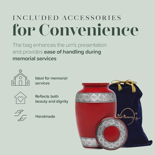 Eternal Harmony Cremation Urns - Large Adult Size for Men Women