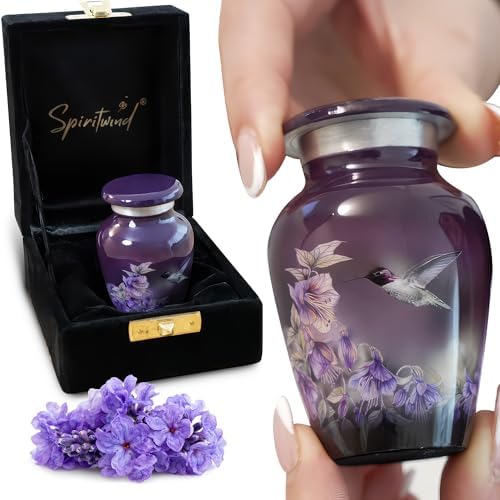 Spiritwind Purple Hummingbird Keepsake Urn