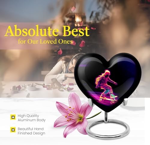 Skateboard Cremation Urn For Human Ashes - 3 Inch