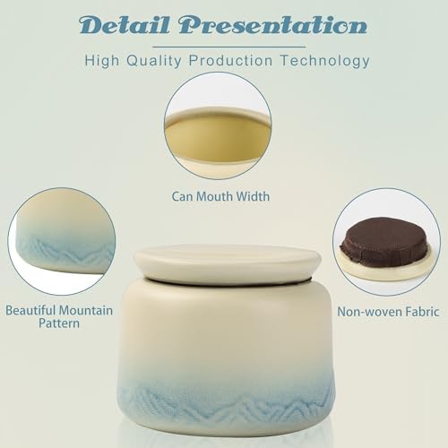 Small Ceramic Urn for Human Ashes - Beige Keepsake Memorial Urn