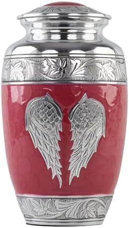 Angel Wings Cremation Urn for Human Ashes - Large Pink Urn