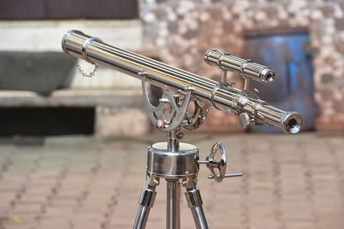 Vintage Brass Telescope with Tripod Stand Nautical Decor for Home and Office