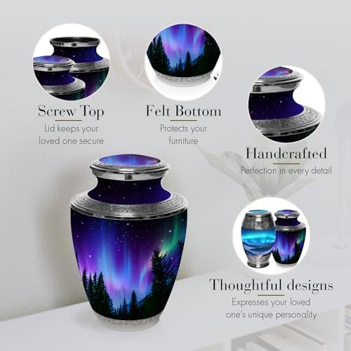 Northern Lights Personalized Cremation Urn for Ashes