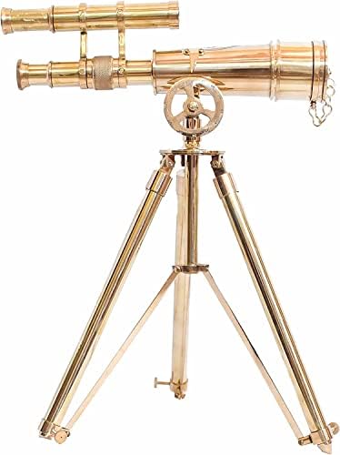 Nautical Handmade Brass Telescope with Tripod Stand