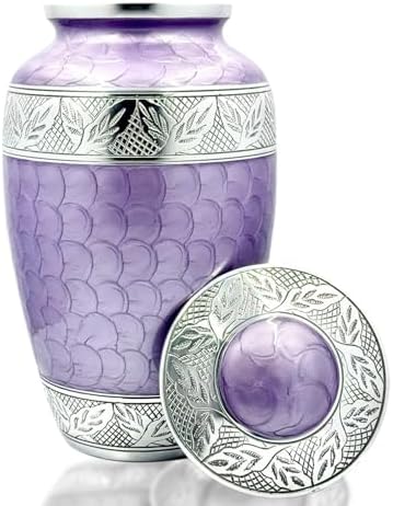Handcrafted Urn for Ashes - Light Purple Finish