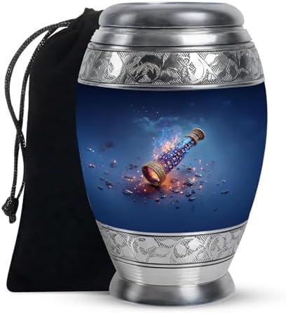 Cosmic Blue Telescope Urn for Human Ashes 10 Inch