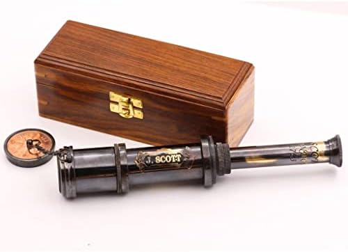 Personalized Marine Telescope Brass Spyglass Nautical Replica