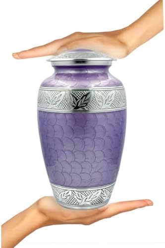 Handcrafted Urn for Ashes - Light Purple Finish