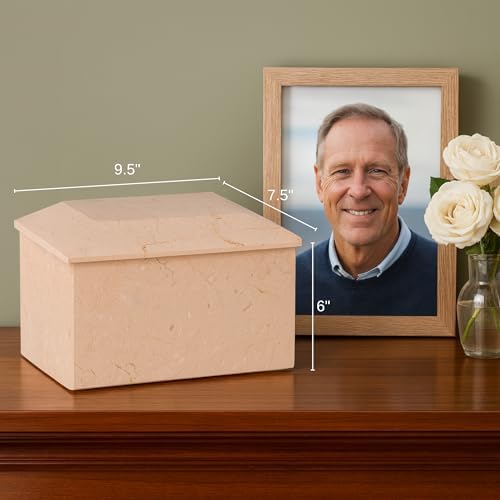 Bey-Berk Deering Moments Marble Cremation Urn for Human Ashes Adult Size