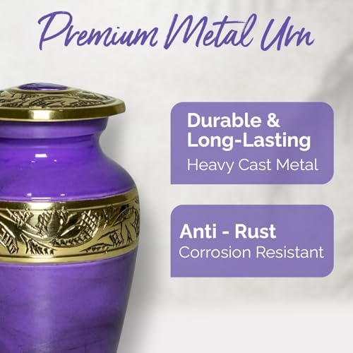 Solace Forever Small Urns for Human Ashes Keepsake - Miniature Memorial Urn Lavender