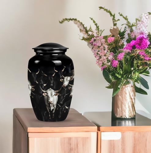Cow Urn for Human Ashes - 10 Inch