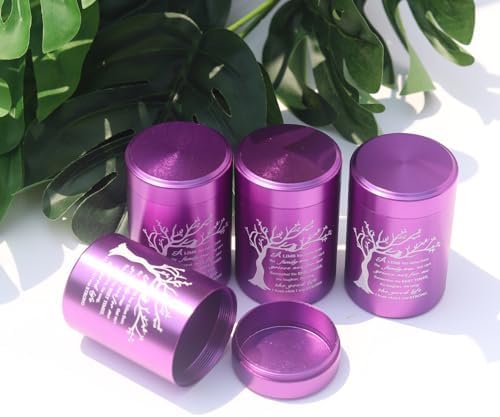 Small Urns for Ashes Set of 4 Purple 27 Inch High