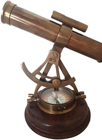 Nautical Brass Theodolite Telescope with Compass