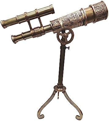 Vintage Antique Brass Telescope with Brass Tripod Stand