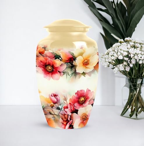 Elegant Flower Design Urn Set of 5