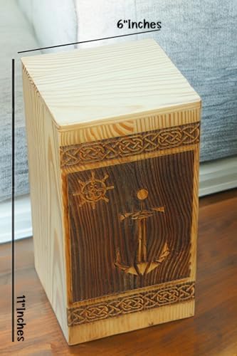 Anchor Handmade Urns Royal Memory Large Size 220 Cu In Urn for Human Ashes