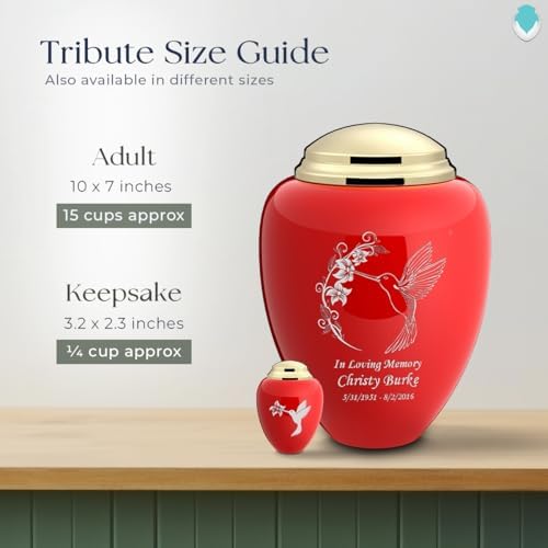 GetUrns Personalized Hummingbird Cremation Urn for Adult Ashes