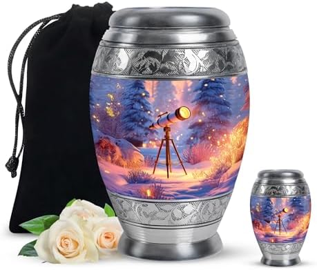 JAGSHASHI Telescope Urns Combo - Large Small Ash Urns for Cremation