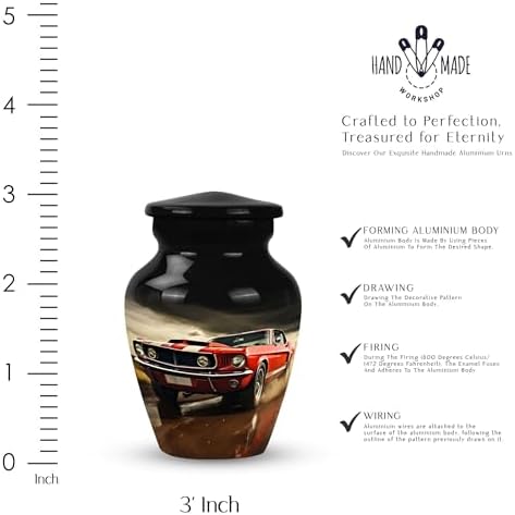 Red Car Small Urns for Ashes - 3 Inch 1 Pc