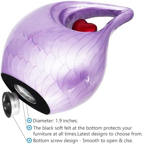 M Meilin Xu Cremation Urn Large Red Heart Purple Teardrop