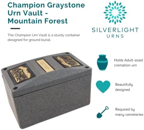 Champion Graystone Urn Vault - Mountain Forest Design