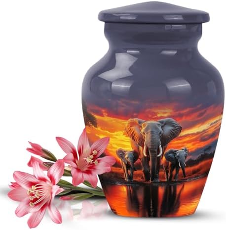 Yatskia Elephant Ash Urn for Women Men 3 Inch