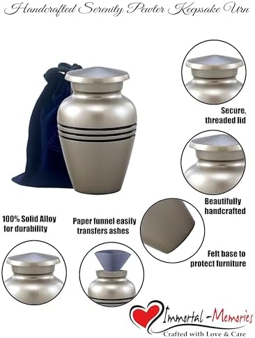 Serenity Keepsake Urn for Ashes - Miniature Cremation Urn