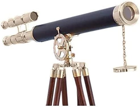 Nautical Marine Floor Standing Telescope with Wooden Tripod Base 1