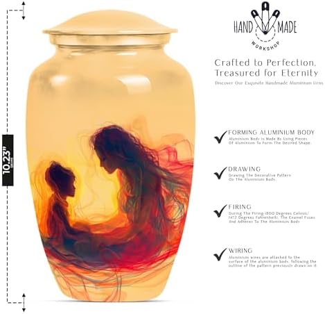 YATHABHISA Beige Large Cremation Urn for Women