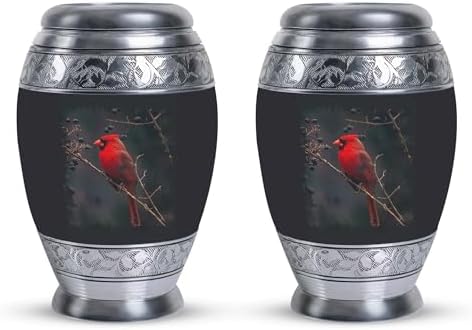 Winter Cardinal Mini Urns For Cremation - Pack Of 2
