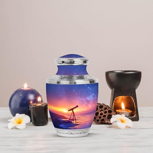 Telescope Cremation Urn for Ashes - 10 Inch Decorative Urn for Men Women