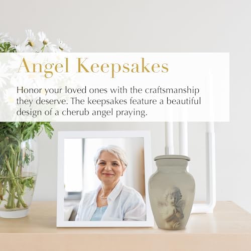 Angels Blessing Keepsake Box for Human Ashes - Handmade Urn Set