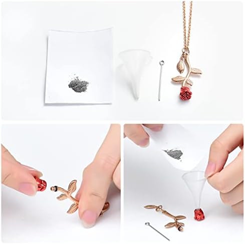 Rose Urn Necklace Cremation Jewelry for Ashes for Women Girls