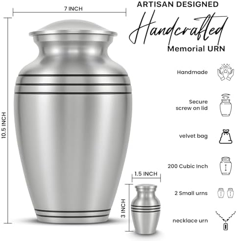 Elegant 4-Piece Memorial Urn Set for Human Ashes