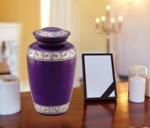 Custom Engraved Cremation Urn - Mulberry Velvet Bag Included