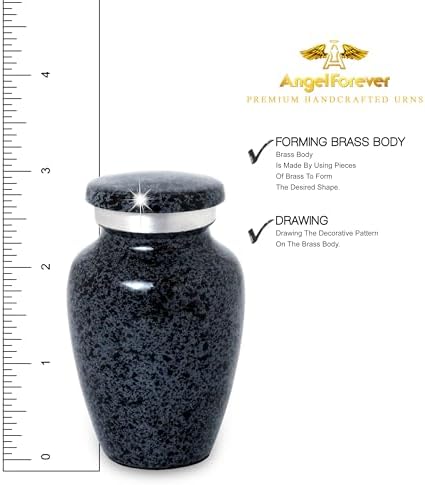 Marble Finish Cremation Urn Small Keepsake for Human or Pet Ashes Gray