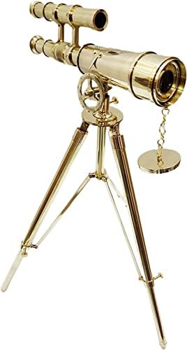 Nautical Handmade Brass Telescope with Tripod Stand