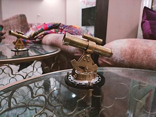 Antique Brass Alidade Compass Telescope Desk Decor