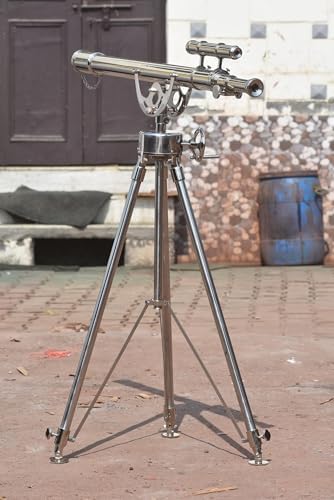Nautical Brass Anchor Telescope with Steel Tripod Stand