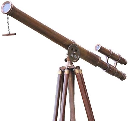 Antique Adjustable Nautical Style Decorative Telescope Stand