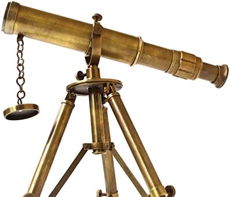 Vintage Brass Table Telescope with Tripod - Functional Maritime Instrument